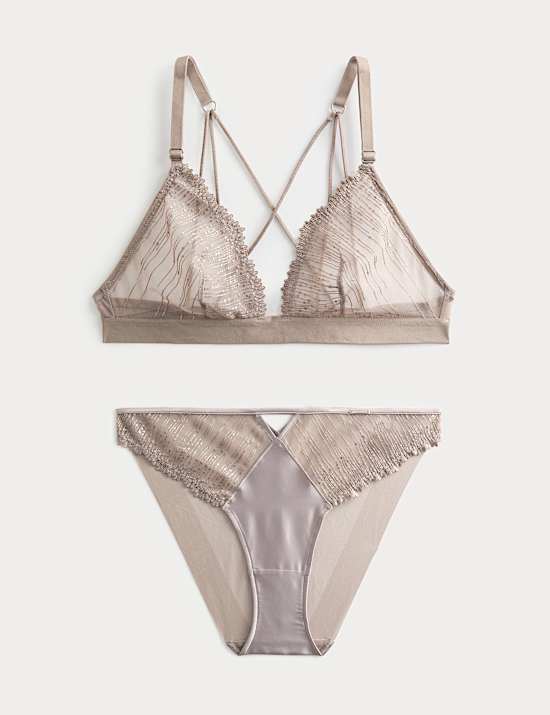 Florence Embroidery Non Wired Bralette Set A-E