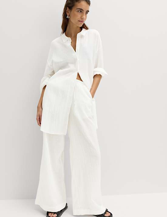 Crinkle Shirt & Trouser Set
