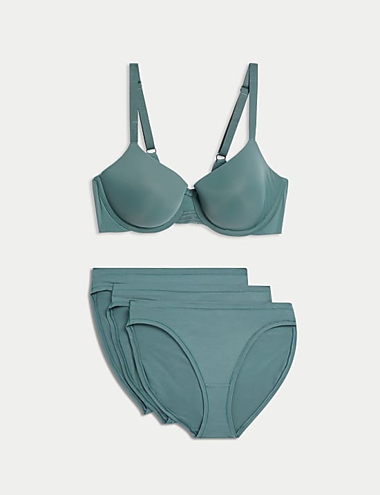 Flexifit&trade; Wired Full-Cup T-Shirt Bra Set A-E