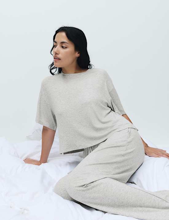 Ensemble haut de pyjama en modal c&ocirc;tel&eacute;