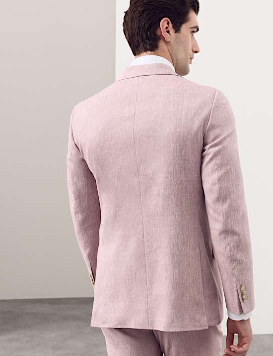 3 Piece Tailored Fit Italian Performance Linen Blend Suit