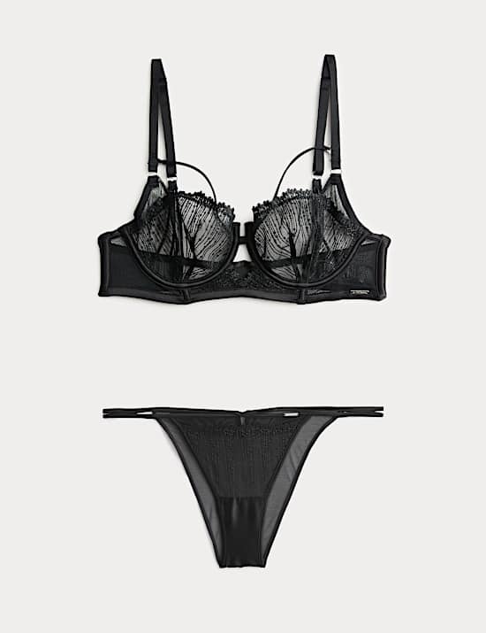 Florence Embroidery Longline Balcony Bra Set A-E