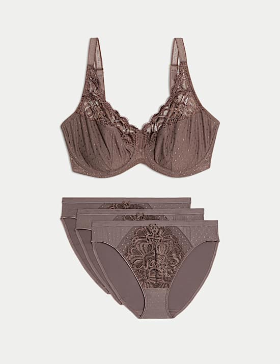 Soutien-gorge à armatures dentelle Amelia bonnets emboîtants F+