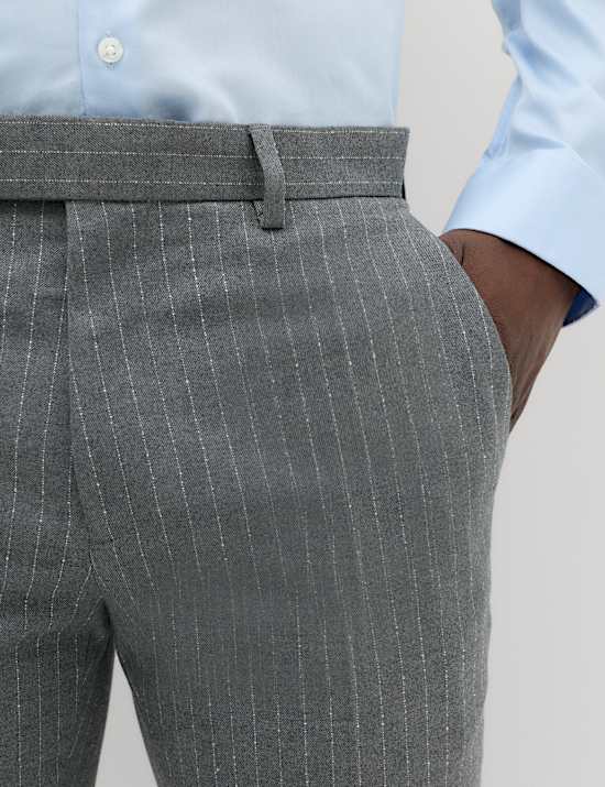 2 Piece Slim Fit Pin Stripe Stretch Suit