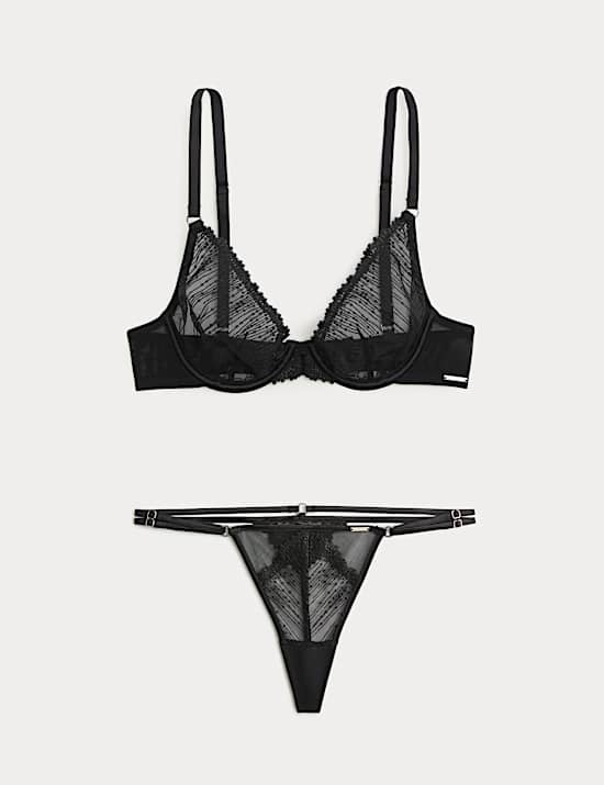 Florence Embroidery Wired Plunge Bra Set A-E