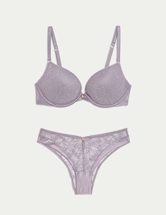 Rosa Lace Wired Push-Up Plunge Bra Set A-E