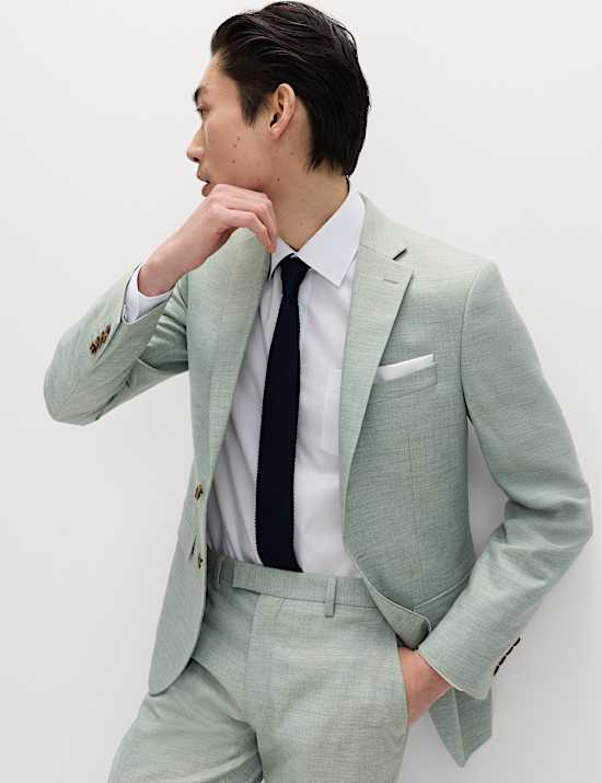 2 Piece Slim Fit Textured Stretch Suit