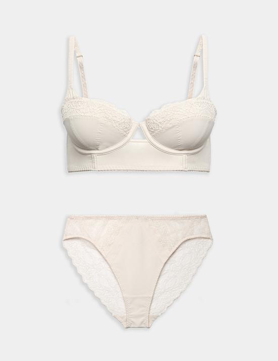 Clara Papertouch Wired Longline Balcony Bra Set A-E