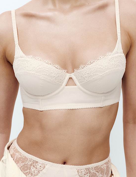 Clara Papertouch Wired Longline Balcony Bra Set A-E