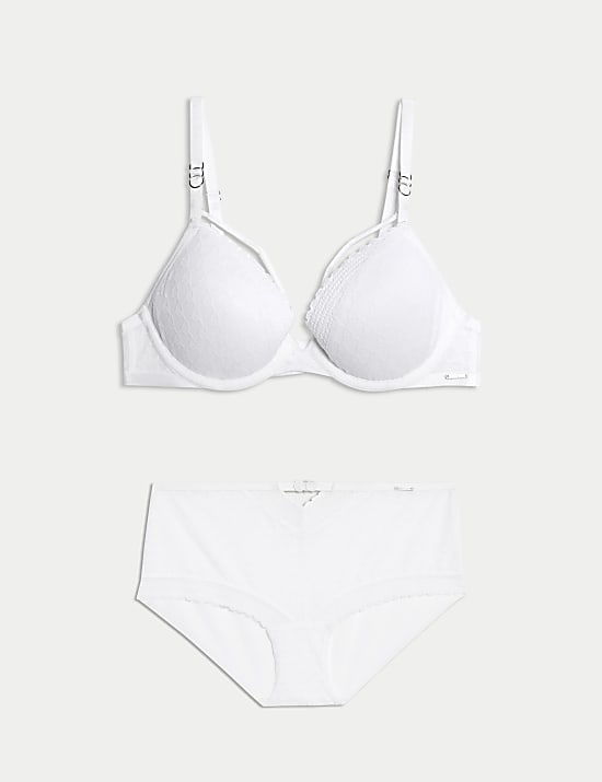 Vienna Lace Wired Plunge Bra Set A-E