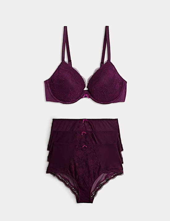 Soutien-gorge plongeant Jasmine &agrave; armatures et dentelle, bonnets A &agrave; E