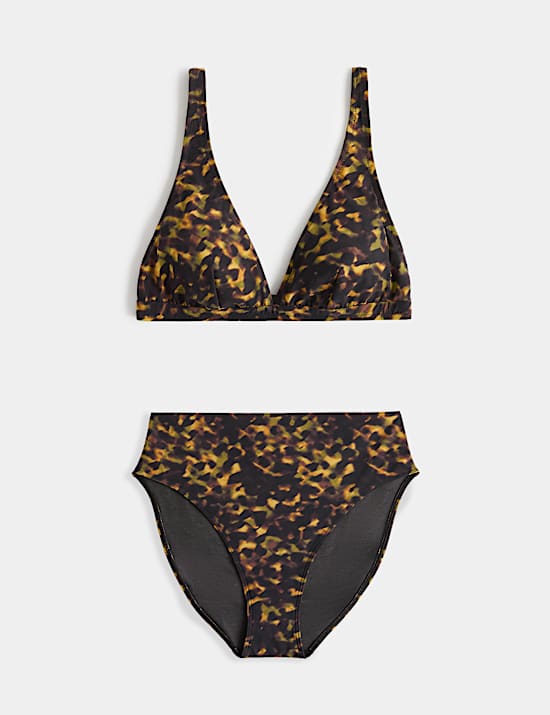 Printed Padded Triangle Bikini Set