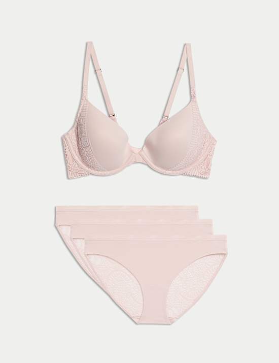 Body Soft&trade; Wired Plunge T-Shirt Bra Set A-E