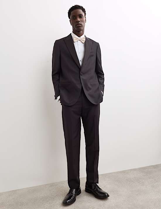Tailored Fit Pure Wool Tuxedo Suit