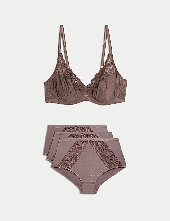 Amelia Vollschalen-BH mit Bügel und Spitze im Set (A–E)