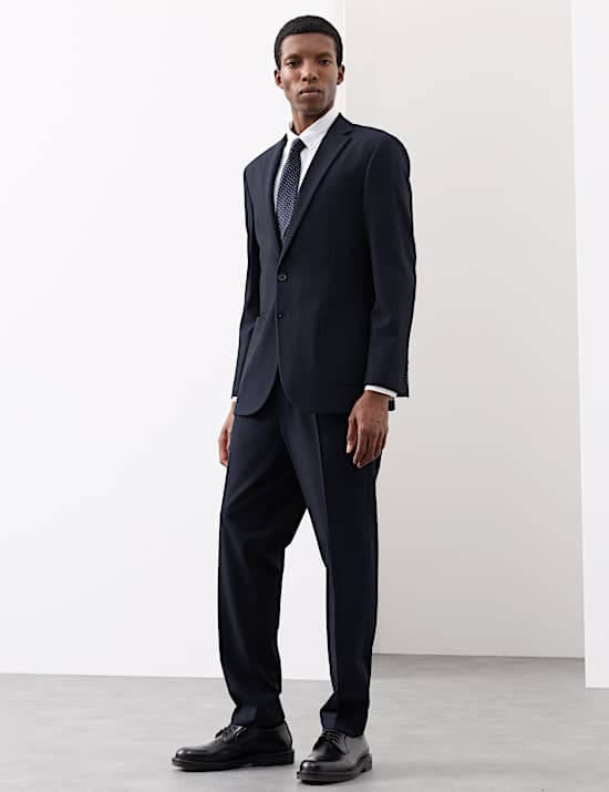 Tailored Fit Wool Blend Performance Suit