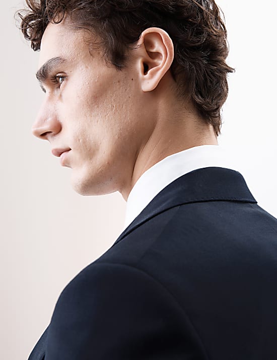 Tailored Fit Pure Wool Check Suit