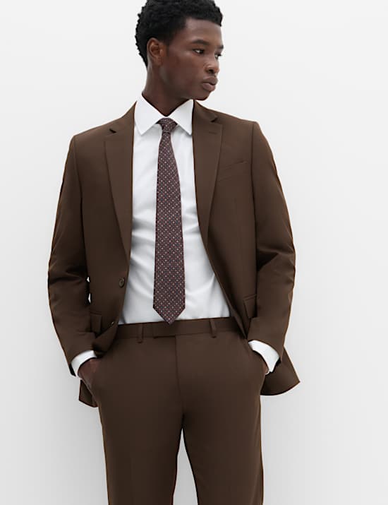 2 Piece Tailored Fit Textured Suit