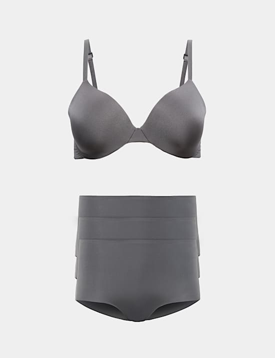 Body Invisibles&trade; Padded Wired Demi Cup Bra Set A&ndash;E