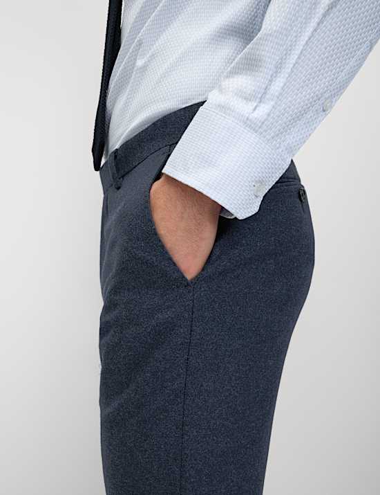 Tailored Fit Wool Rich Tweed Double Breasted Suit