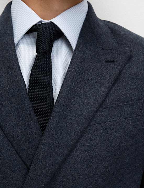 Tailored Fit Wool Rich Tweed Double Breasted Suit