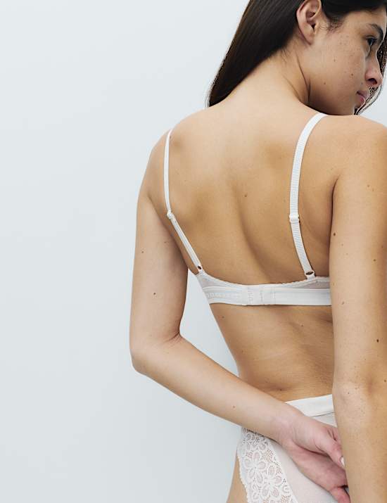 Lotta Cotton Rib Wired Demi Cup Bra Set A-E