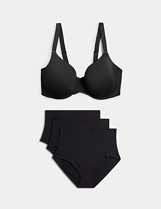 Set Bra Kaus Oblong Cup Penuh Berkawat Flexifit™ A-E