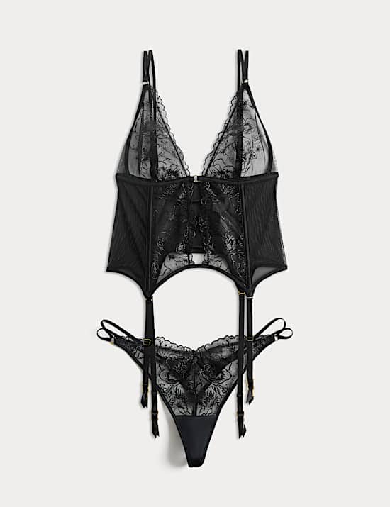 Arianna Embroidery Non Wired Basque Set