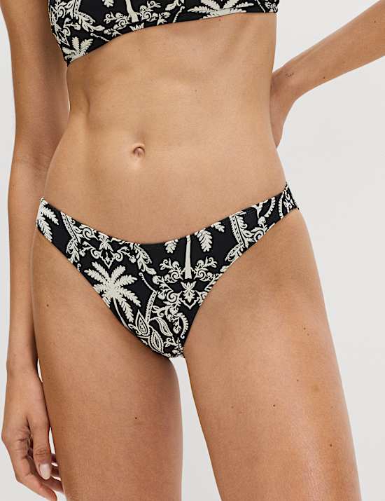 Printed Bandeau Bikini Set