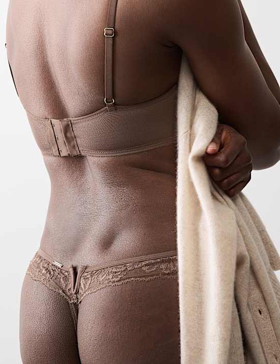 Savannah Lace Wired Longline Balcony Bra Set A-E