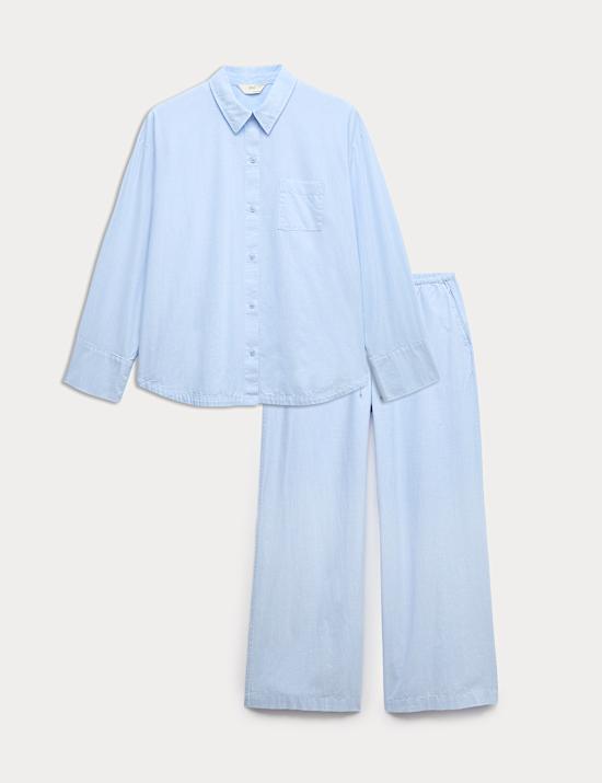 Pure Cotton Chambray Lounge Pyjama Set