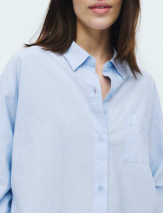 Pure Cotton Chambray Lounge Pyjama Set