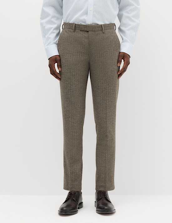 3 Piece Slim Fit Striped Stretch Suit