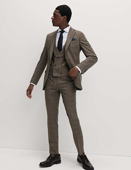 Slim Fit Check Suit