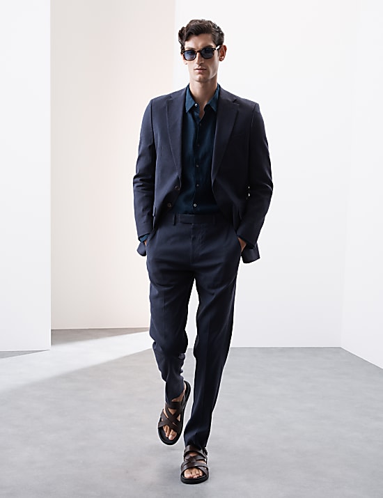Tailored Fit Italian Performance Linen Blend Suit