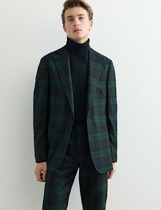 2 Piece Tailored Fit British Check Suit