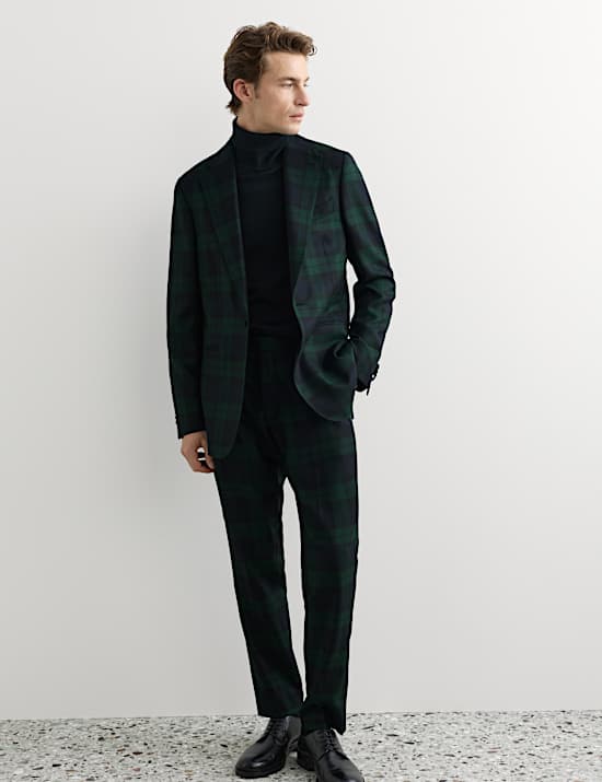 2 Piece Tailored Fit British Check Suit
