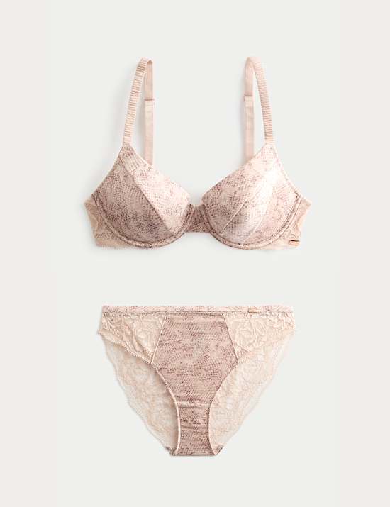 Rosalie Silk & Lace Wired Full Cup Bra Set A-E