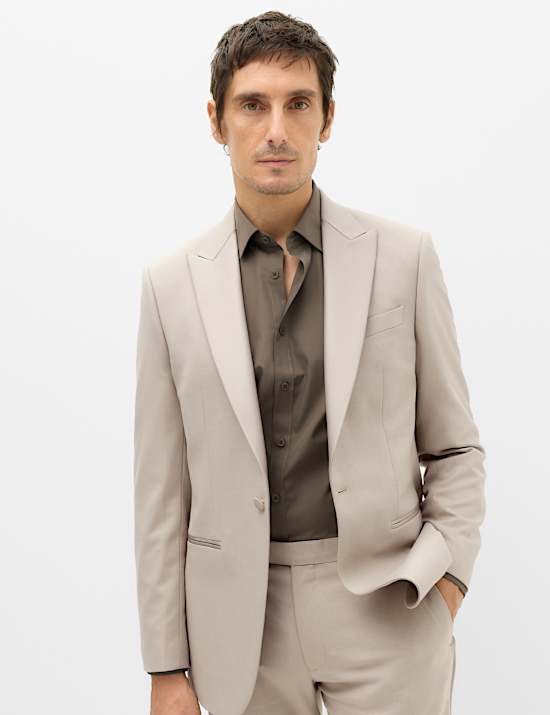 2 Piece Tailored Fit Peak Lapel Tuxedo Suit