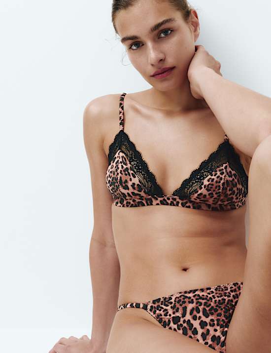 Clara Papertouch Leopard Print Bralette Set A-E