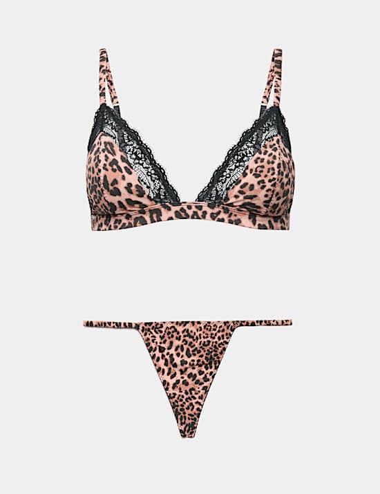 Clara Papertouch Leopard Print Bralette Set A-E