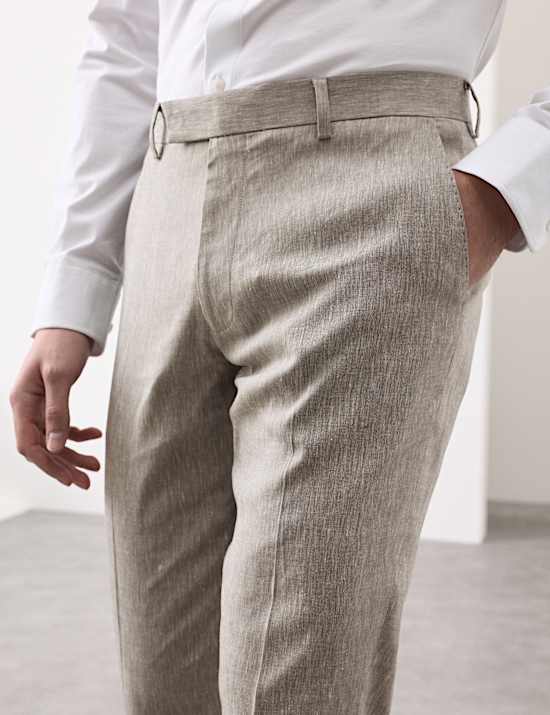 2 Piece Tailored Fit Italian Performance Linen Blend Suit