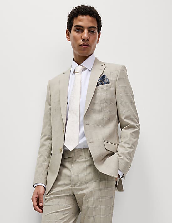 Slim Fit Check Suit