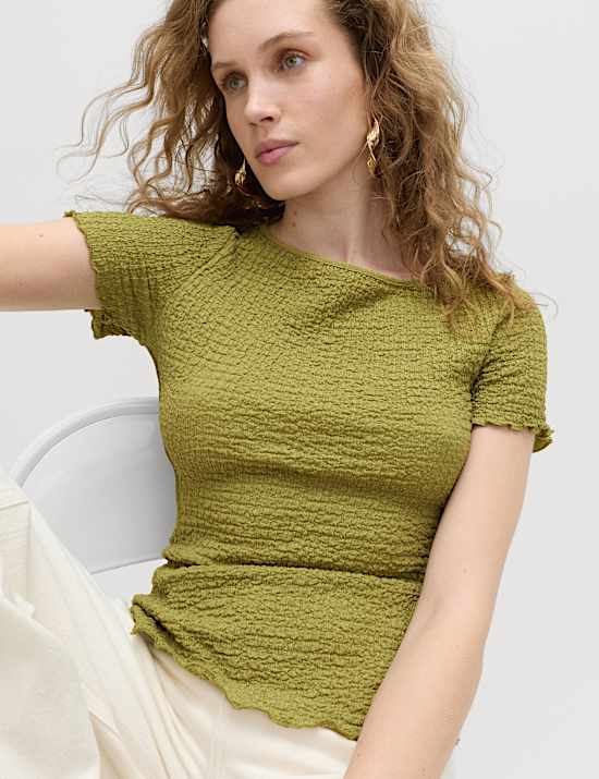 Textured Top & Trouser Set