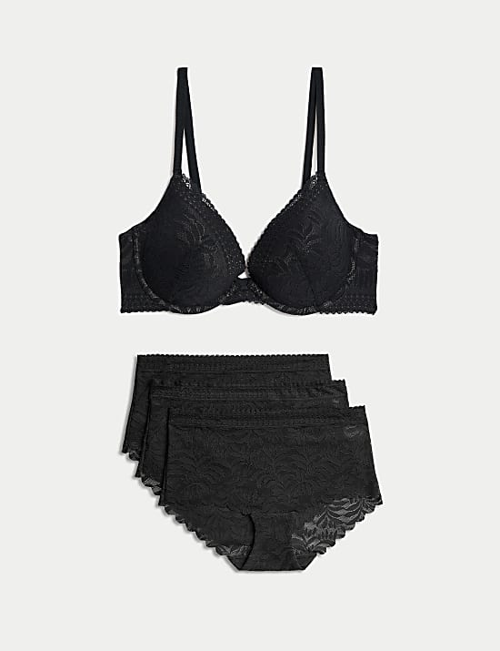 Flexifit™ Lace Wired Push-Up Bra Set A-E