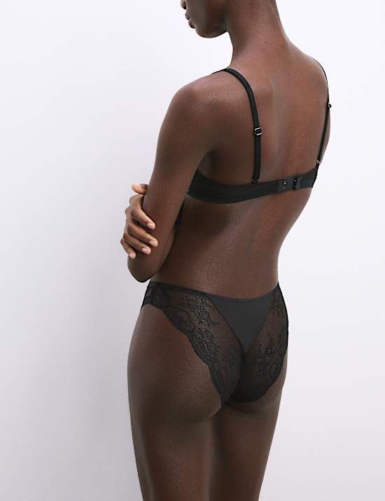 Murcia Sheer & Lace Wired Demi Cup Bra Set A-E