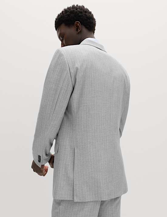 2 Piece Regular Fit Pinstripe Stretch Suit