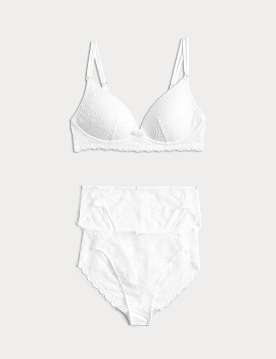 Ida Lace Non Wired Plunge Bra Set A-E