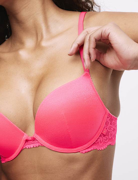 Hanna Glossie Wired Push-Up Plunge Bra Set A-E