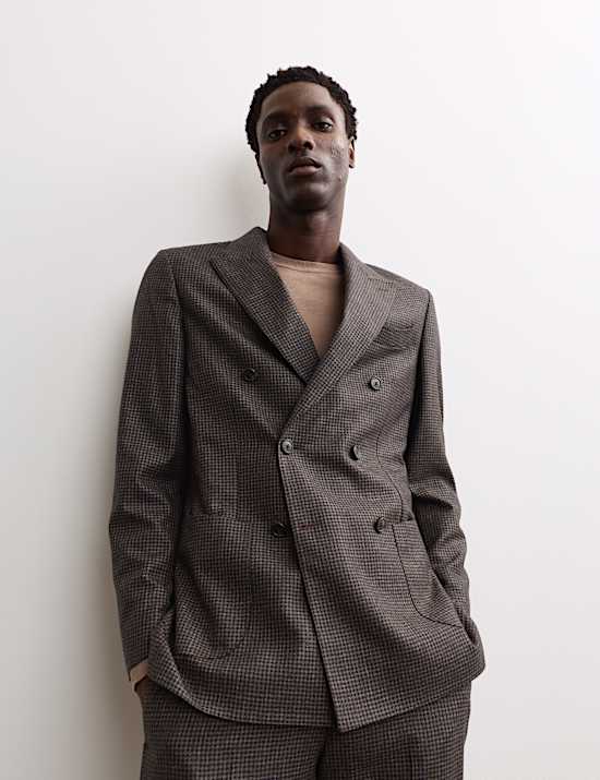 Houndstooth Double Breasted Suit